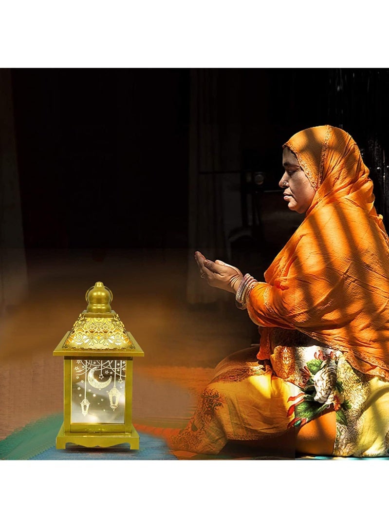 توبيتش فانوس رمضان بنقشة القمر والنجوم، شمعة LED إضاءة رمضان، زينة رمضان للمنزل - Image 2
