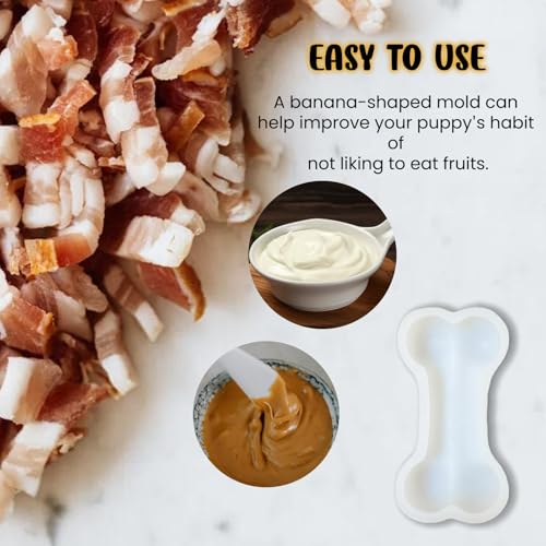 TYNUOCN Large Silicone Dog Bone Mold 2 Pack - Large Bone Shaped Ice Cube Trays, Dishwasher Safe Non-Stick Freezer & Oven Mold for Frozen Treats, Baking, Dog Chews (White) - Image 3