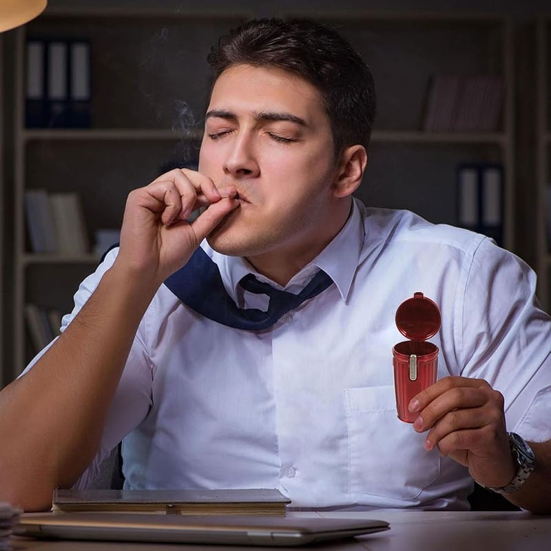 Portable Ashtray Keychain with Sealed Lid Mini Travel Car Smokeless Pocket Container - Image 5