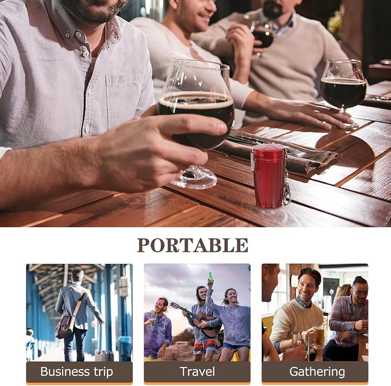 Portable Ashtray Keychain with Sealed Lid Mini Travel Car Smokeless Pocket Container - Image 4