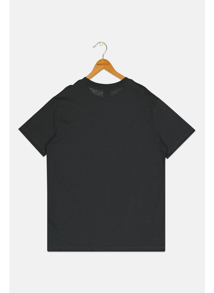 Nike Kids Girl Short Sleeve Training T-Shirt, Charcoal  - Image 2