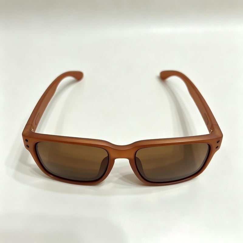Oakley Classic Men's Sport Polarized Sunglasses Brown Frame with Tea Lenses, UV400 Protection, Driving Cycling Shades - Image 4