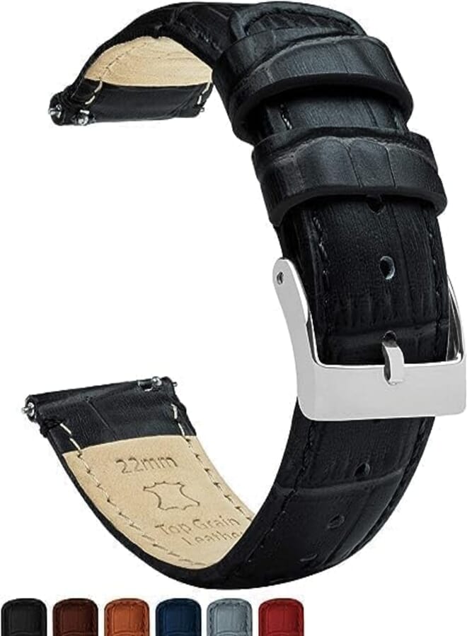 Next Next store 20mm Leather Watch Band Compatible with Samsung Galaxy Watch 5/5 Pro/4 (40mm/44mm)/3(41mm), Gear S2, Active/Active 2 (40mm/44mm), for Huawei Watch 2/GT2(42mm)/GT3