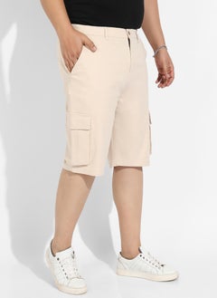 Instafab Plus Instafab Plus Men's Beige Cargo Shorts  - Image 3