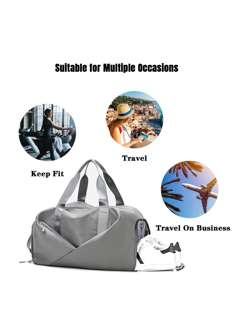 KYD Gym Bag for Men & Women with Shoe Wet Compartment and Wet Pocket, Waterproof Sports Bags for Men, Weekender Overnight Bag, Sport Gym Tote Bags Swimming Yoga - Image 2