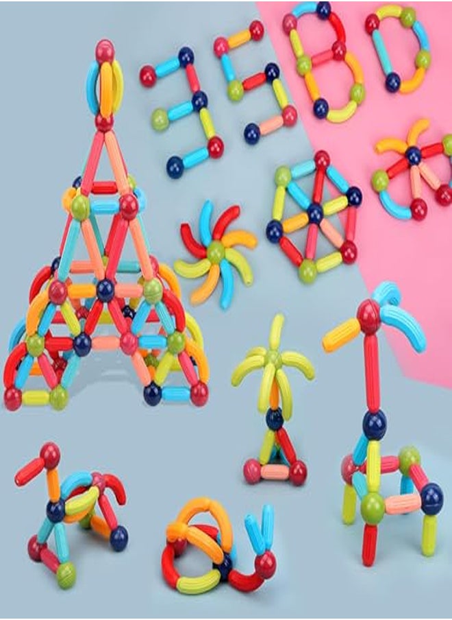 Magnetic Toys Set 42 Pcs Magnetic Sticks Balls Bars Montessori Toys for Kids, Building Blocks and Sticks Educational Stacking Toys for Kids Boys Girls, Value Gift for Kids  - Image 2