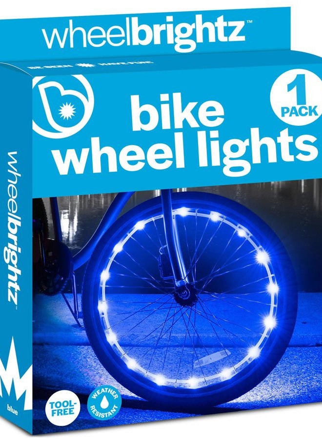Brightz Wheel Lightweight Blue LED Bicycle Safety Light Accessory - Image 1