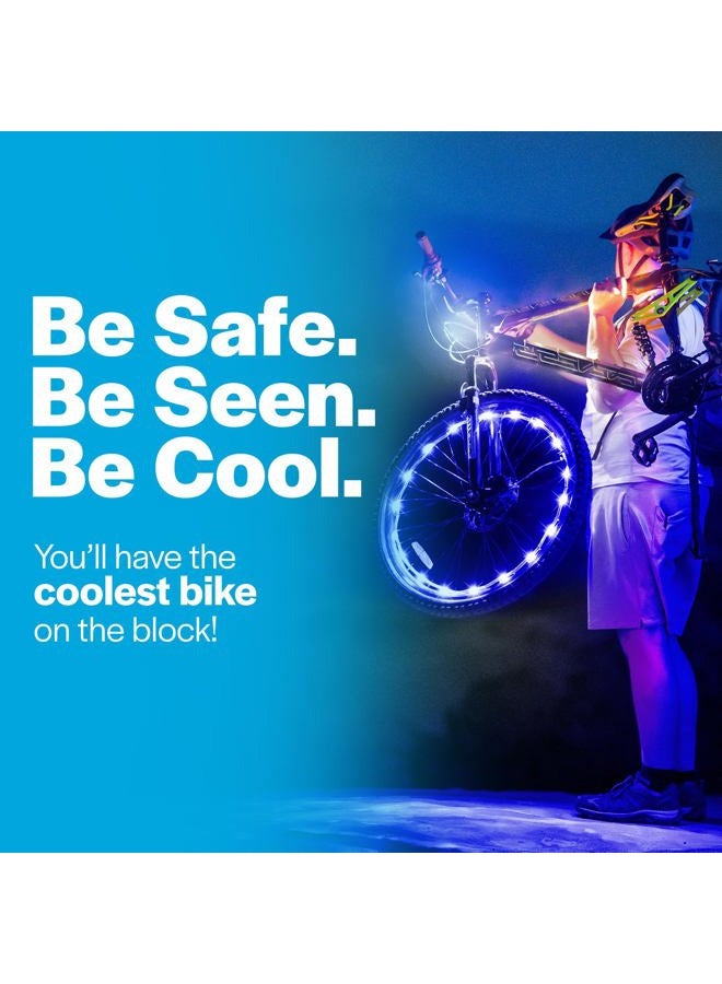 Brightz Wheel Lightweight Blue LED Bicycle Safety Light Accessory - Image 3