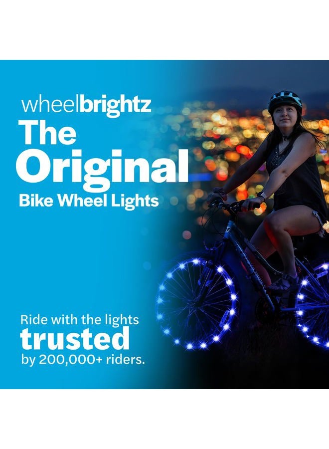 Brightz Wheel Lightweight Blue LED Bicycle Safety Light Accessory - Image 2