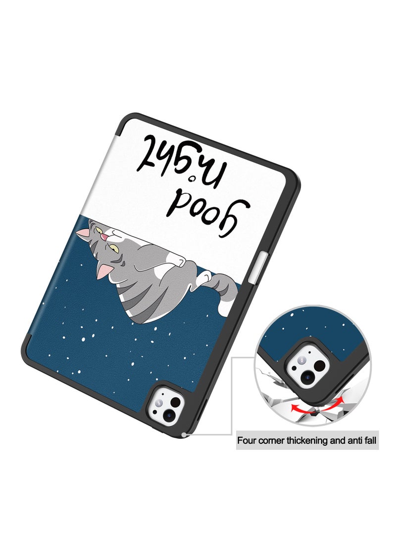 general Compatible with iPad Pro 11 Case (M4) 2024 with Pencil Holder 【Supports Pencil/Pencil Pro】, Leather + Soft TPU Back Cover with Smart Trifold Stand, Auto Wake/Sleep - Image 5