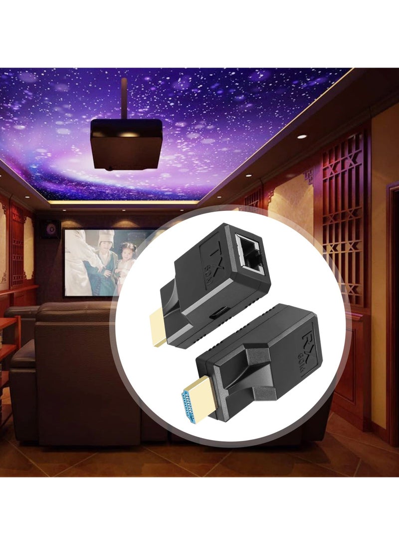 HDMI to RJ45 1080P HDMI to RJ45 Cable Extender Converter, with Type C Charging Cable, up to 60m Extender Included Transmitter & Receiver for Computers, Laptops, Set-Top Boxes, Projectors, Etc - Image 5
