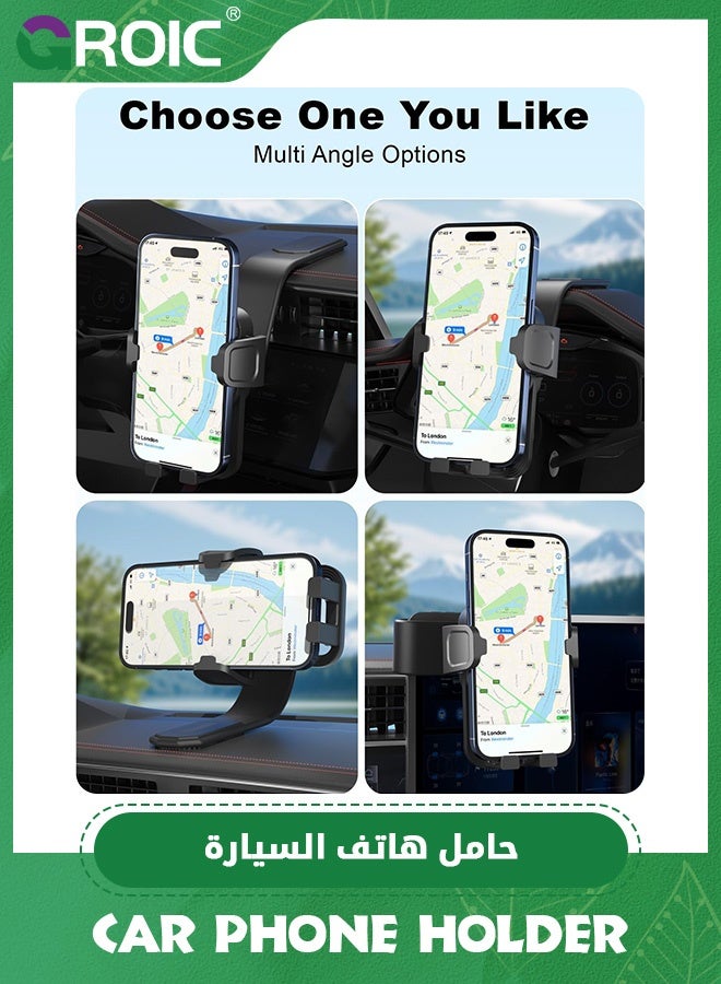 GROIC Car Phone Holder, Holders for Your Universal Dashboard, Super Stable Mount, and Bendable Memory Titanium Alloy, iPhone & Android Smartphone  - Image 2