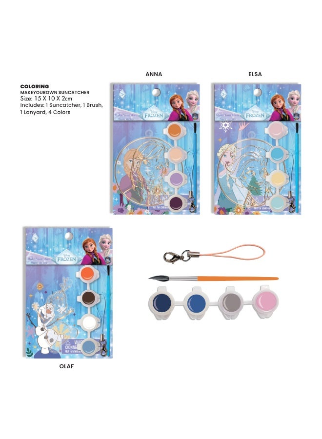 Disney Frozen Elsa Make Your Own Suncatcher | Painting Kit | Art & Craft For Kids | Fun Staycation Activity | Age 3+ - Image 5