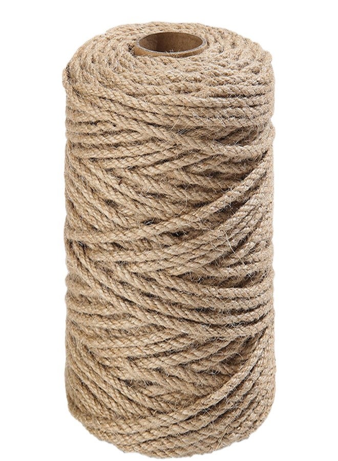 Vanhench Jute Rope 4mmX120FT, Rope for Crafts Projects Cat Scratcher Scratching Post Tree Gift Wrapping Arts & Crafts Home Decoration Packing Material Christmas Twine Bulk Heavy-Duty (Brown) - Image 1