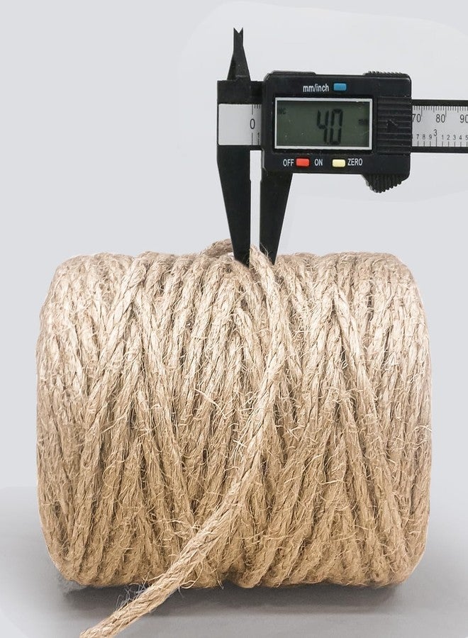 Vanhench Jute Rope 4mmX120FT, Rope for Crafts Projects Cat Scratcher Scratching Post Tree Gift Wrapping Arts & Crafts Home Decoration Packing Material Christmas Twine Bulk Heavy-Duty (Brown) - Image 2