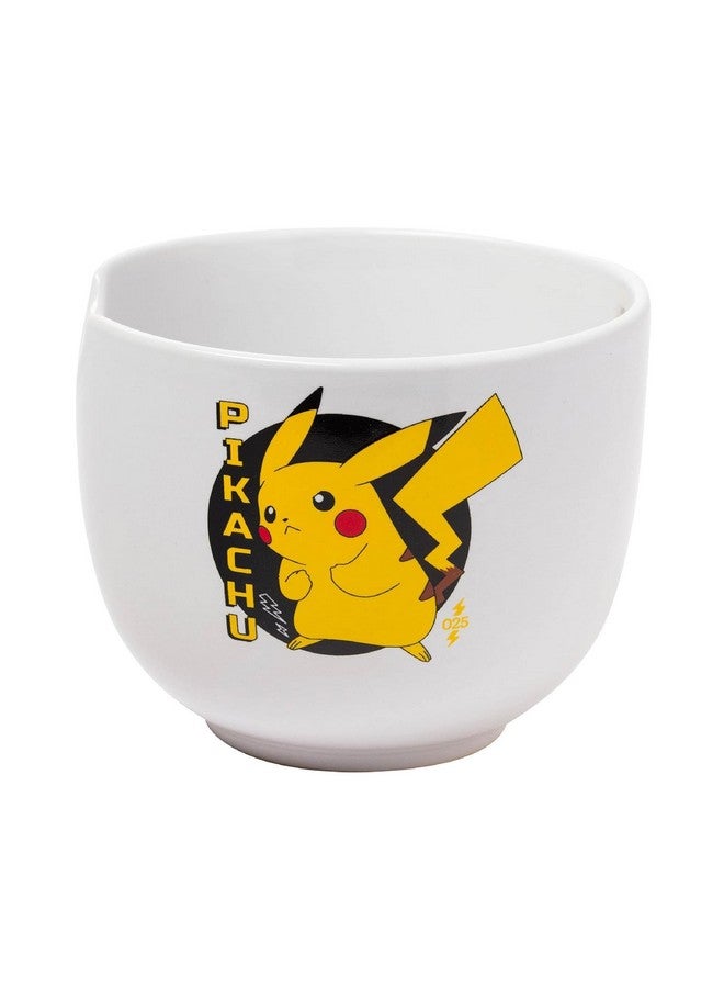 Silver Buffalo Pokemon Pikachu Ceramic Ramen Noodle Rice Bowl with Chopsticks, Microwave Safe, 20 Ounces - Image 4