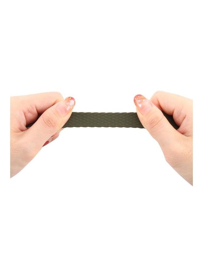 نيبمينينت سوار ساعة بنمط منسوج أحادي الدوران لساعة أبل ووتش سيريز 7 مقاس 45 مم/ 6 SE و5 و4 44 مم/3 و2 و1 42 مم أخضر آرمي - Image 3