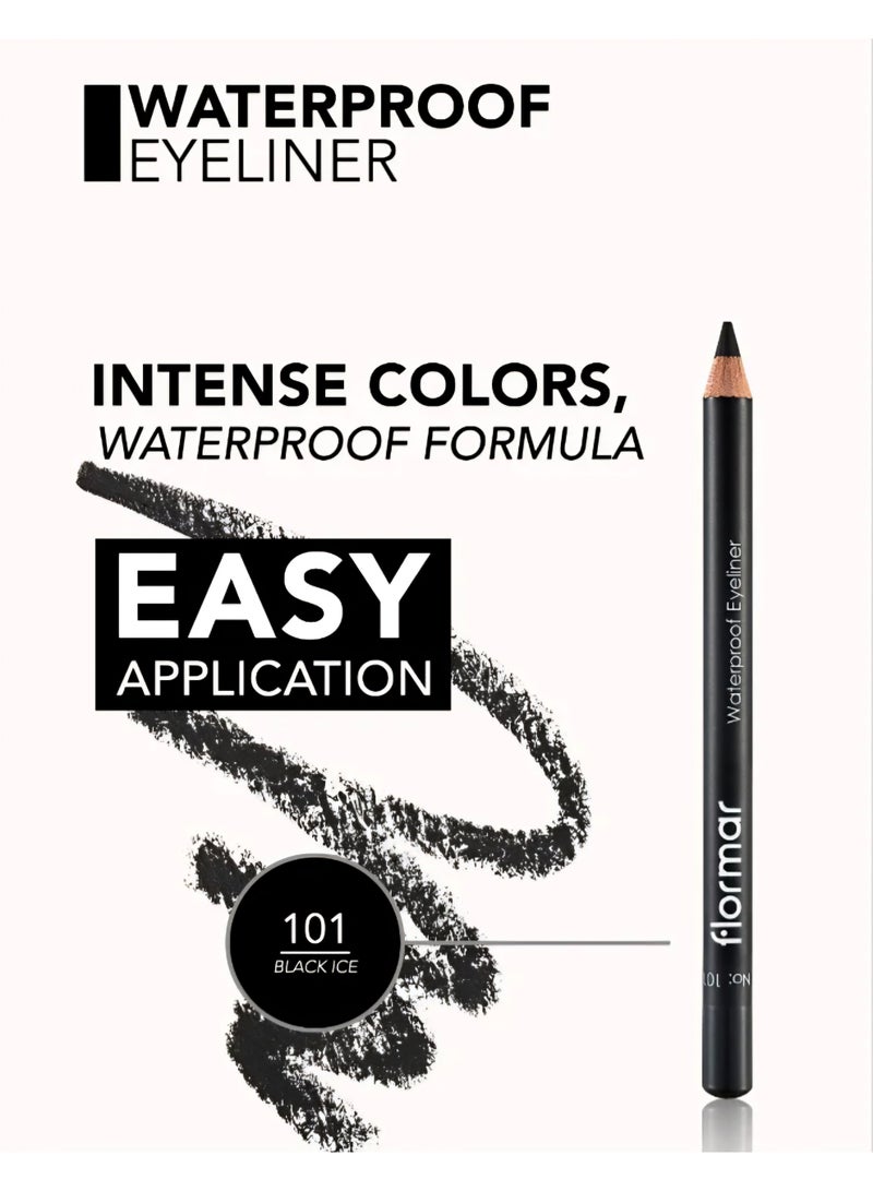 فلورمار Flormar Waterproof Eyeliner – 101 Black Ice - Image 3