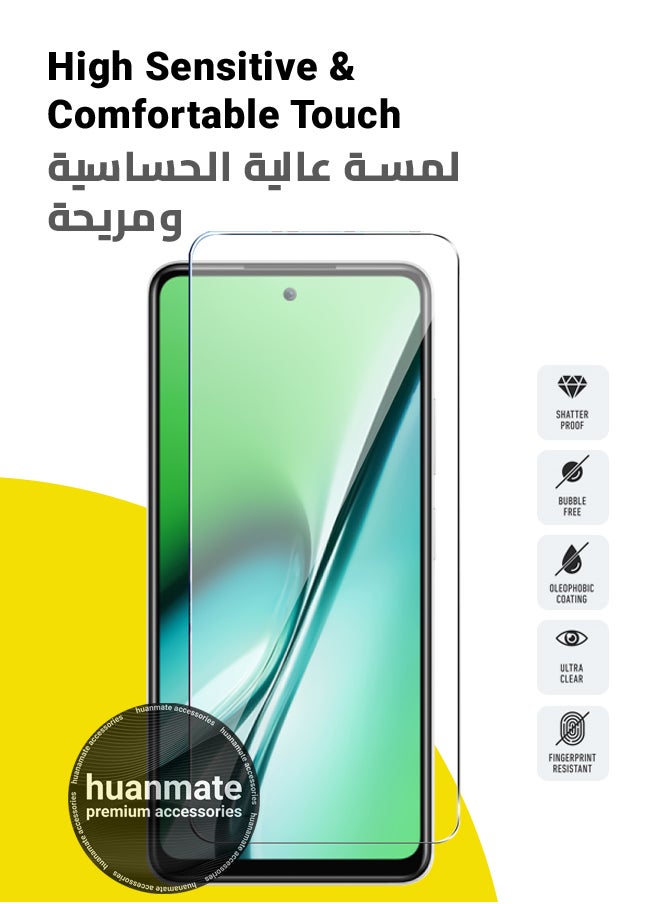 huanmate - itel RS4 Tempered Glass Screen Protector – High Transparency, Delicate Touch, Anti-Explosion, Smooth Arc Edges, Easy Installation, Screen Protector for itel RS4 - Image 1