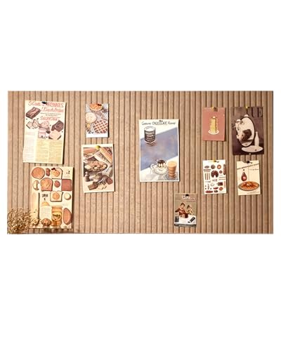 rokeblau 24x16 inches Large Bulletin Board Decorative Felt Pin Board 035 Thick Foldable Photo Display Board with SelfAdhesive Tape Vision Board for School Home Kitchen Office Walls Dark Camel - Image 1