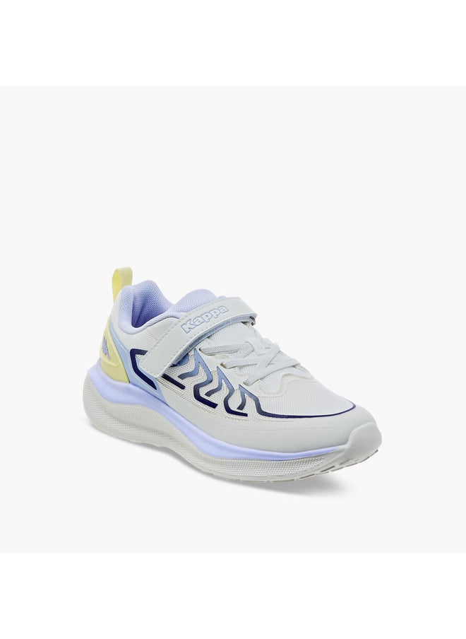 Kappa Boys Printed Sports Shoes with Hook and Loop Closure  - Image 2