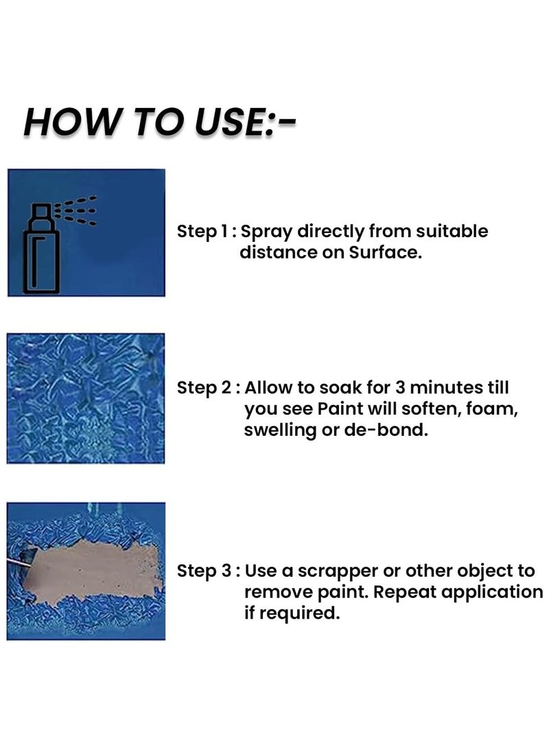 GETSUN Paint Remover Spray 450ml GT-8216 – Multipurpose Aerosol Paint Stripper for Metal, Wood, and Plastic Surfaces - Image 3