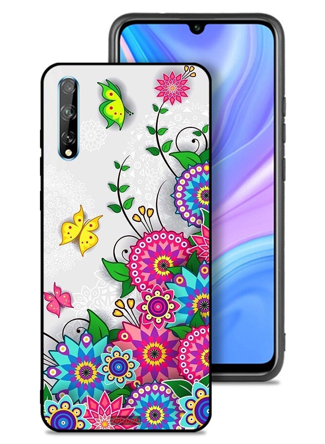 Tolwak Huawei P Smart S Protective Case Cover Mandala Flowers - Image 1