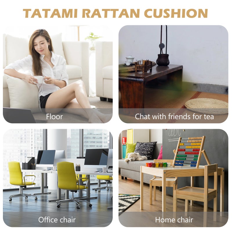 1Pc Round Cushion Cozy Tatami Cushion Floor Pillow Yoga Seat Mat - Image 2