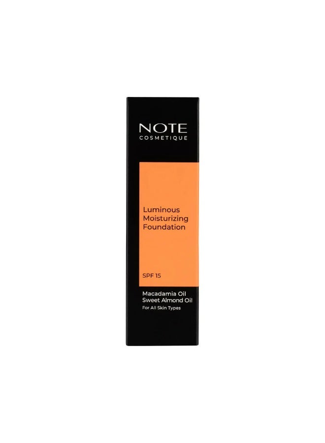 Note Cosmetique Luminous Moisturizing Foundation - 01 Beige - 30 ml - Image 2