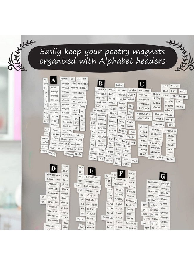 Simply magic 1138 PCS Complete Poetry Magnets Kit, Word Magnets for Fridge, Poem Magnets, Word Fridge Magnets, Sentence Building, Sentence Magnets to Write Poems, Stories, Conversations - Simply Magic - Image 5