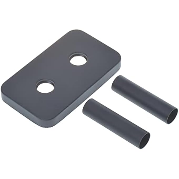 COVER DOUBLE ROSETTES FOR RADIATOR WITH PROTECTIVE TUBE | PIPE COLLAR, HEATER, RADIATOR (BLACK) - Image 2