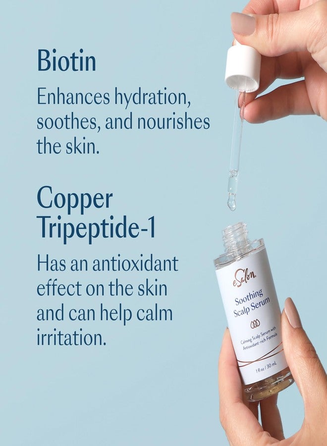 eSalon Soothing Scalp Serum with Biotin and Copper Tripeptide, Antioxidant-Rich Formula, 1 fl oz - Image 2