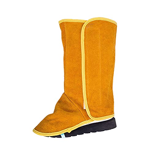 NFZUNW Leather Welding Spats,Leather Shoe Protector Covers,Welded Flame Resistant Protector Shoe Covers,Foot Safety Protection Covers - Image 4