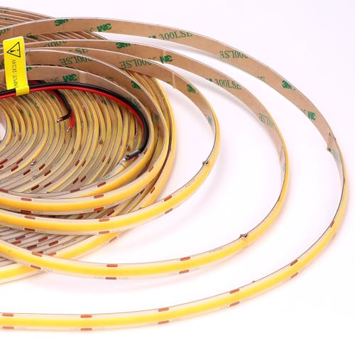 GOMING 15M/49.2ft 24V COB LED Strip Light Waterproof IP65 Warm White 3000K Uniform Glow 5760LEDs CRI 93+ Flexible LED Tape Lights for DIY Cabinet Bedroom Kitchen Home Decor(No Power Supply) - Image 3