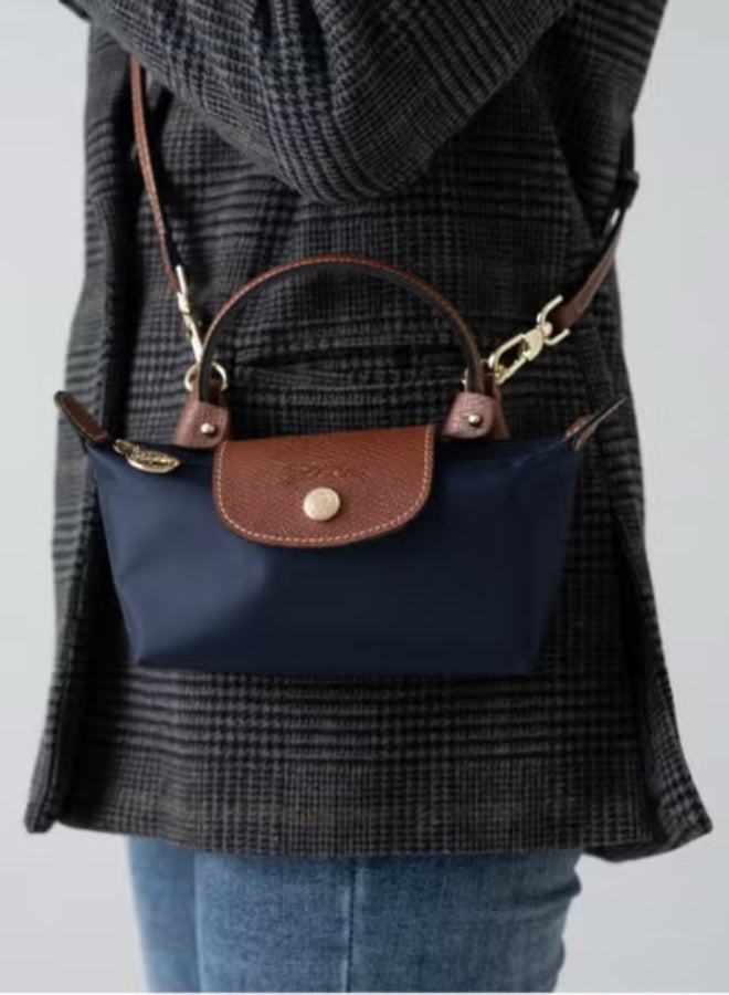 longchamp Women's Classic Fashion Versatile Mini Makeup Bag Handbag Shoulder Bag Handheld Small Bag Classic navy blue - Image 2