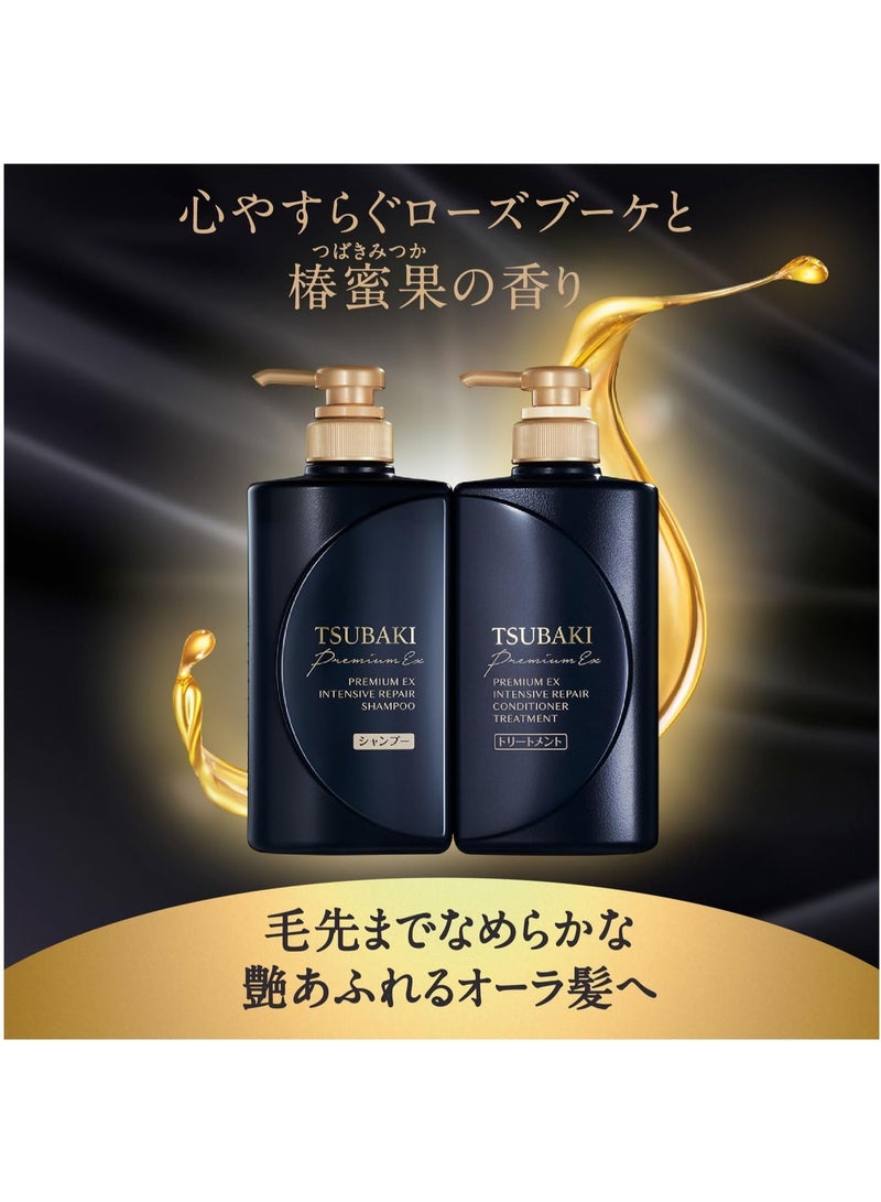 تسوكابي TSUBAKI SHISEIDO Premium EX شامبو إصلاح مكثف علاج، 450 مل - Image 3