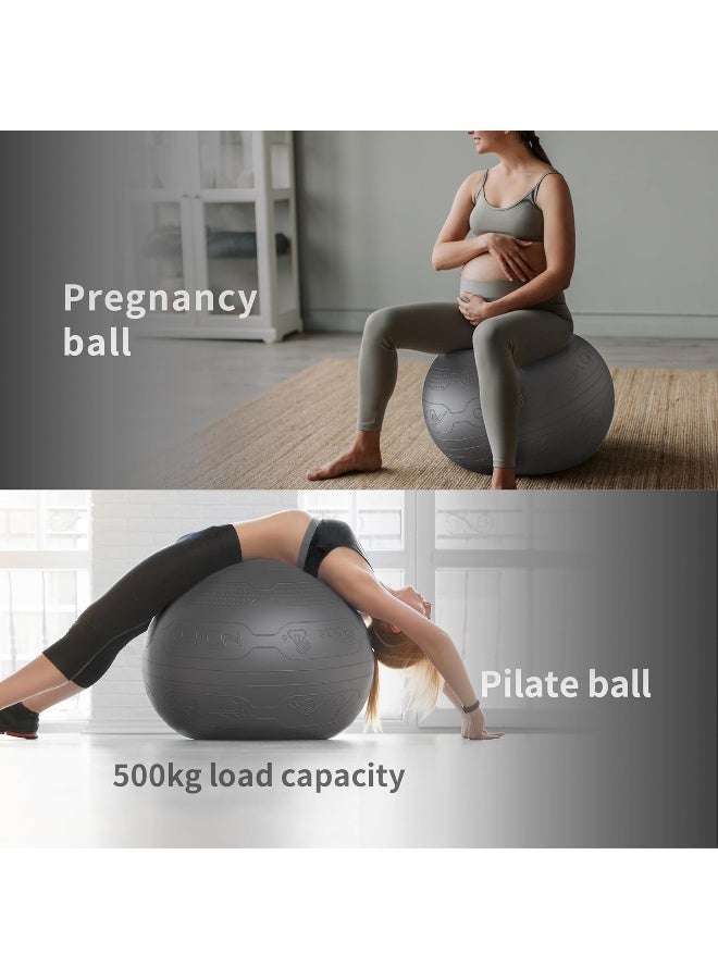 PROIRON Exercise Ball Anti-Burst Yoga Ball Chair with Quick Pump Slip Resistant Gym Ball - Image 5