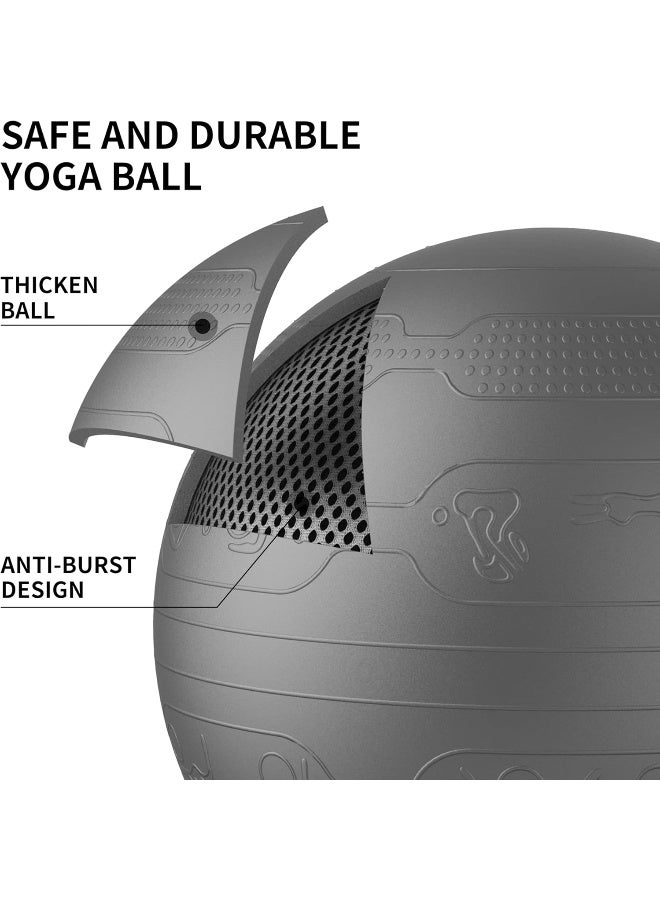 PROIRON Exercise Ball Anti-Burst Yoga Ball Chair with Quick Pump Slip Resistant Gym Ball - Image 3