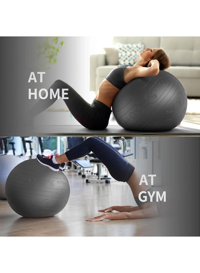PROIRON Exercise Ball Anti-Burst Yoga Ball Chair with Quick Pump Slip Resistant Gym Ball - Image 4
