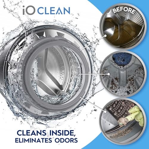 iO CLEAN Washing Machine Cleaner and Descaler Tablets 24 Pcs - Deep Clean and Descaling for HE Front and Top Loaders Washer - High-Efficiency Tablets for a Fresh, Spotless Laundry, Remove Odor - 1 Year Supply - Image 5