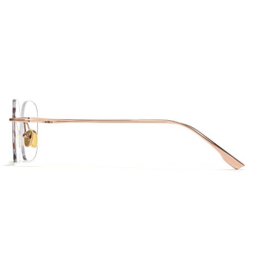 Cyxus Titanium Blue Light Glasses for Men Frameless Rimless Glasses Computer Glasses UV protection Eyeglasses - Image 2