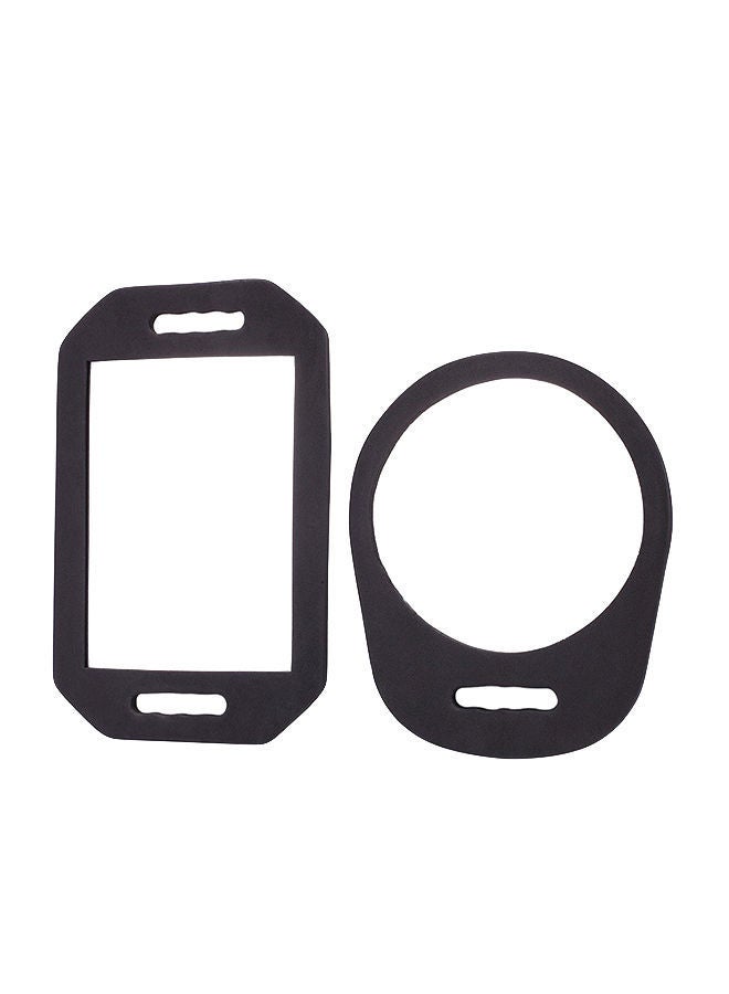 NIBEMINENT Hairdressing Salon Mirror With Handle Black One Size - Image 1