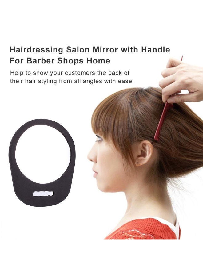 NIBEMINENT Hairdressing Salon Mirror With Handle Black One Size - Image 3