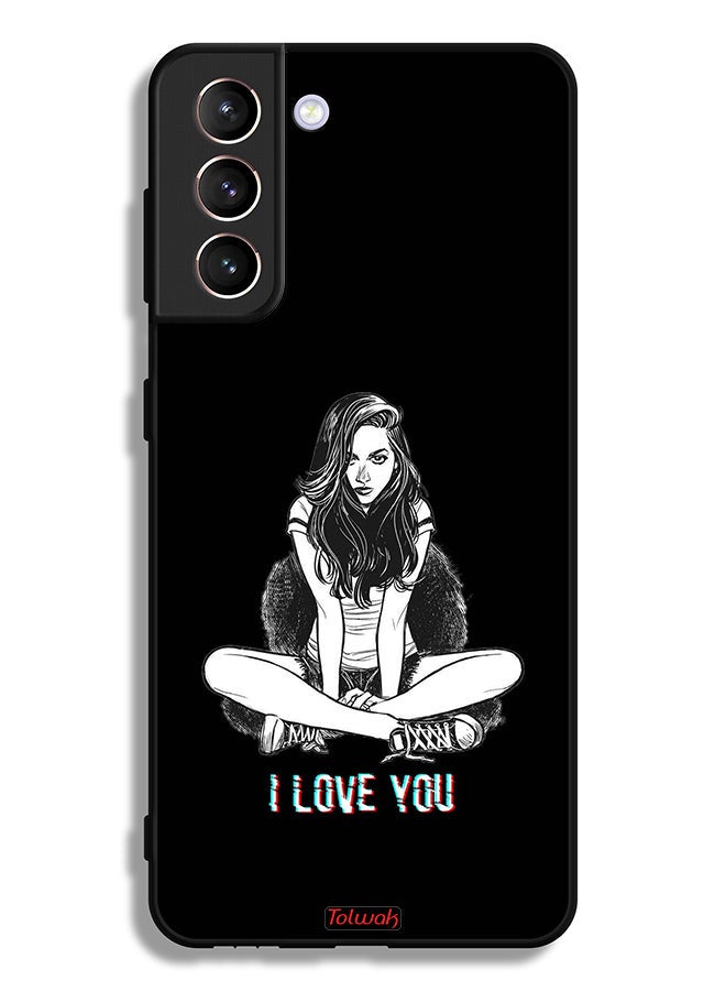 Tolwak Samsung Galaxy S21 5G Protective Case Cover I Love You Art - Image 3