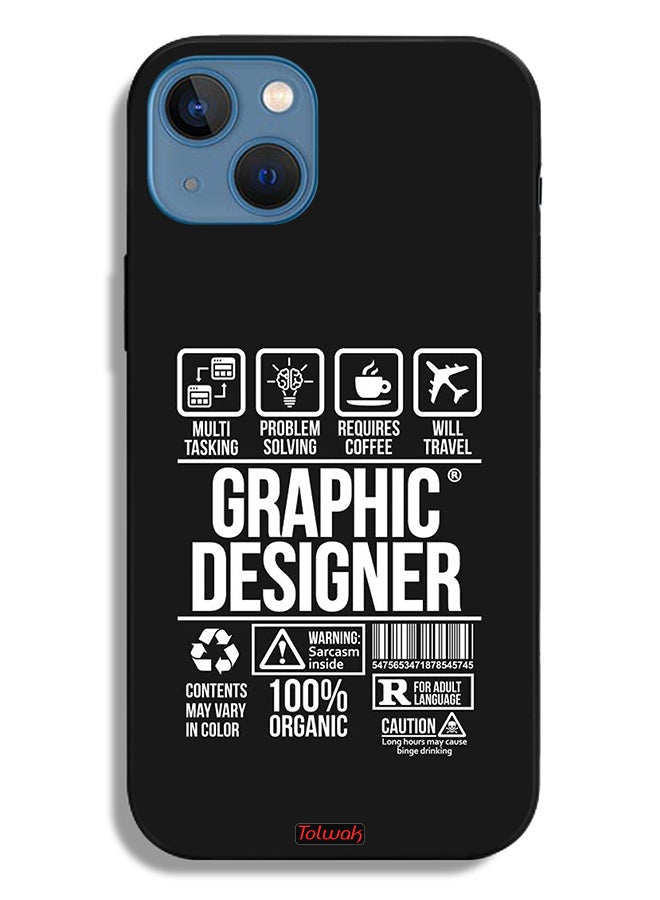 Tolwak غلاف حماية آبل آيفون ١٣ ملصق مصمم جرافيك - Image 2