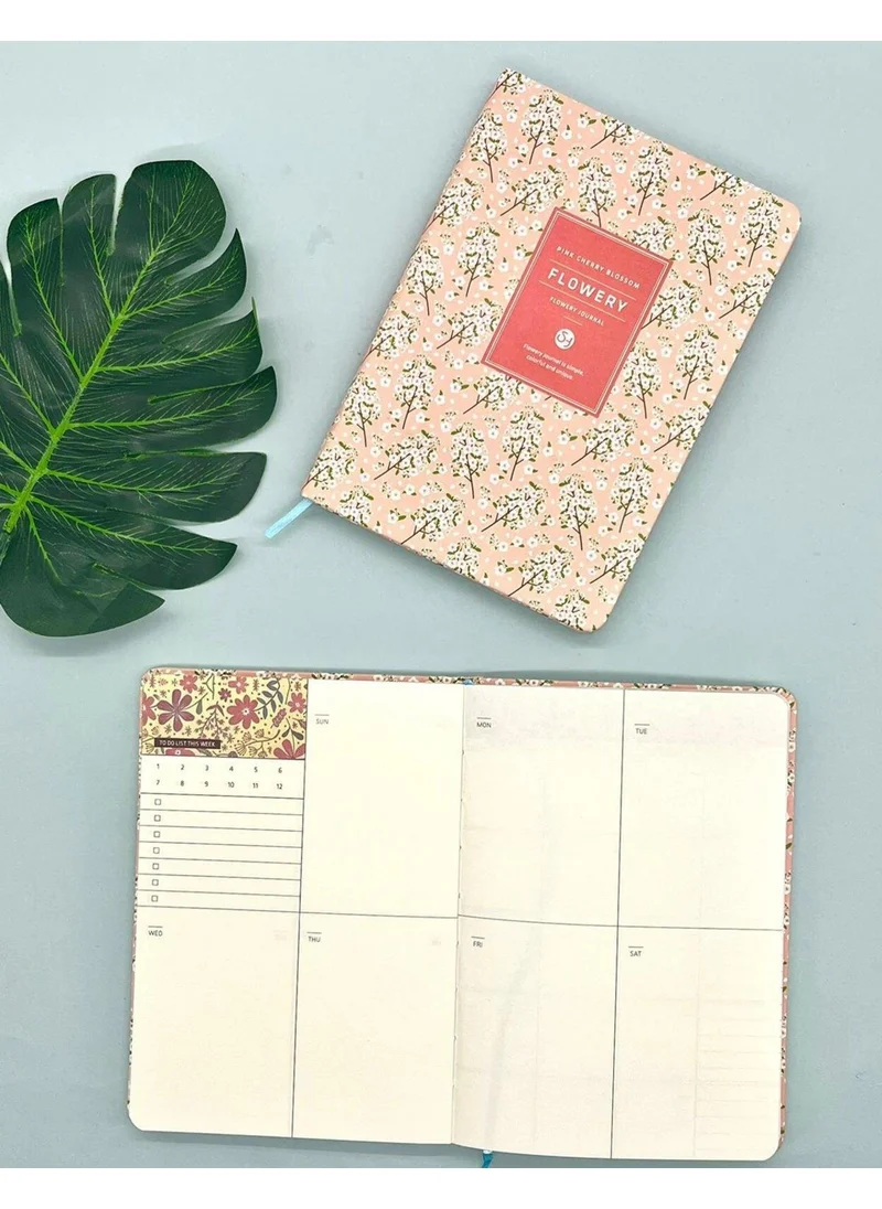 Kağıt Gemi Dükkan Cherry Blossom Agenda Notebook Planner-Bullet Journal