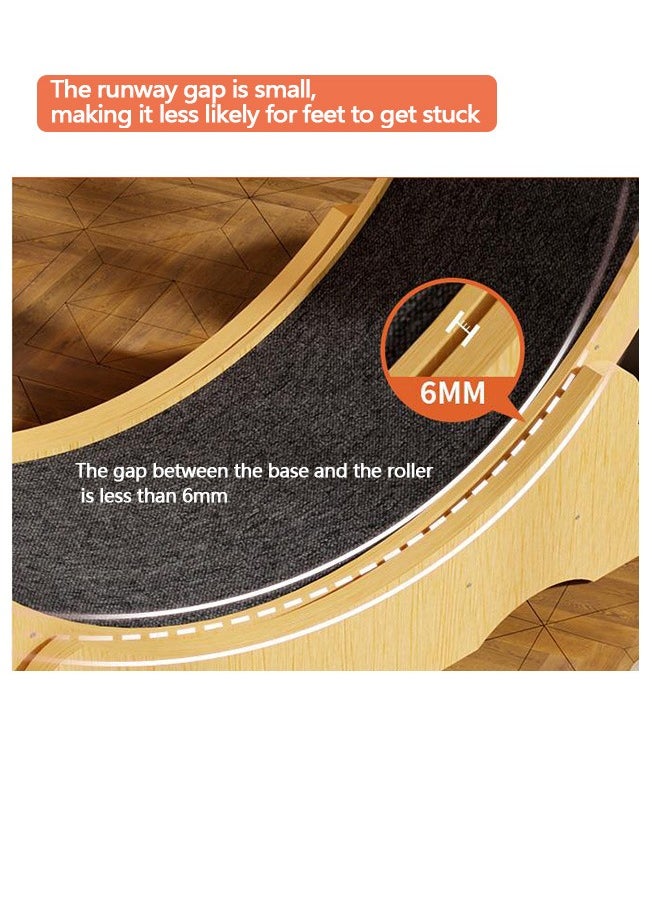 Yolu Home Cat Exercise Wheel Large Cat Running Wheel Cat Treadmill for Indoor Pet Sturdy Noiseless Treadmill Roller with Carpeted Runway  - Image 5