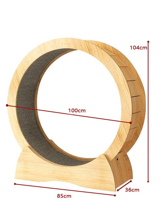 Yolu Home Cat Exercise Wheel Large Cat Running Wheel Cat Treadmill for Indoor Pet Sturdy Noiseless Treadmill Roller with Carpeted Runway  - Image 2
