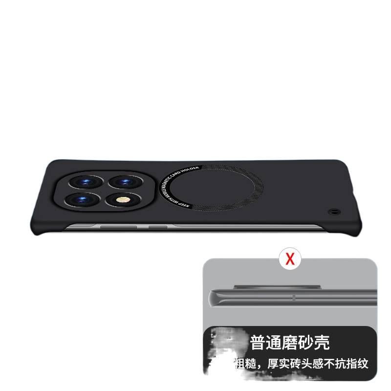 غطاء MagSafe بPC لـ Redmi Note 14 Pro مع حماية من السقوط ومغناطيس قوي مع مقاوم للصدمات مع تصميم بدون إطار مع ملمس ناعم باللون أزرق داكن مغناطيسي باللون الأزرق باللون الأحمر - Image 4