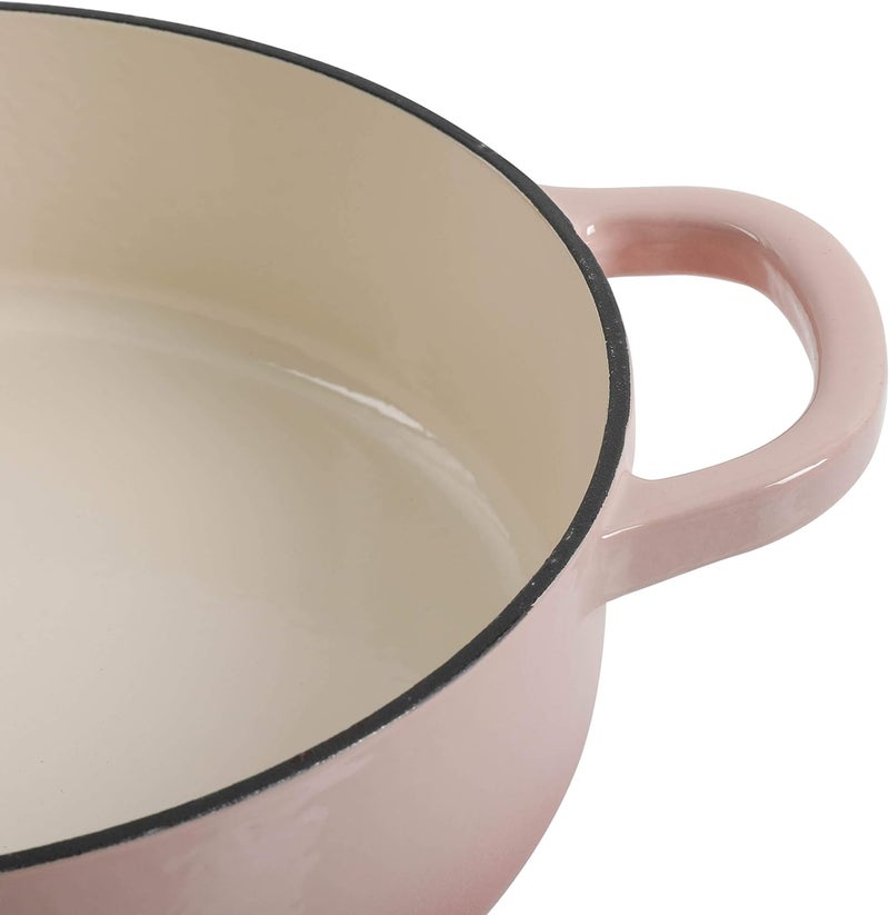 كروك بوت قدر الطهي البطيء Crock-Pot رقم 125300.02، مطلي بالزجاج الملون من الحديد الصب، سعة 5 لترات، بلون الوردي - Image 4